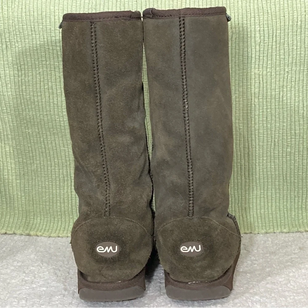 EMU Australia Womens Brown Bronte Hi Suede Wool-Lined Warm Winter Boots Size 7M
